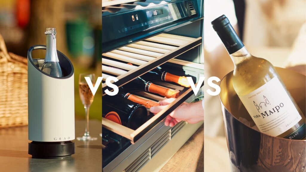 Rechargeable Wine Chiller vs Wine Fridge vs Ice Bucket